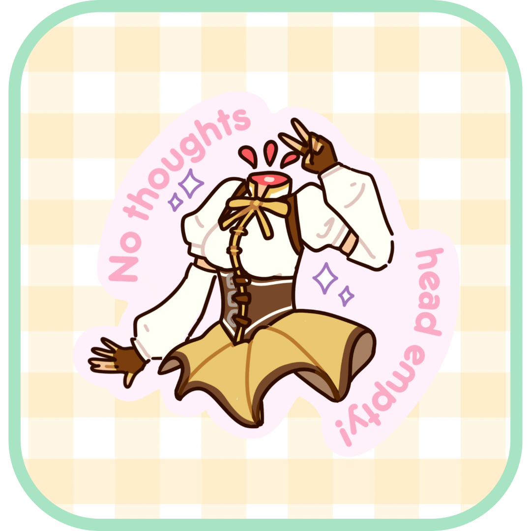 no thoughts sticker