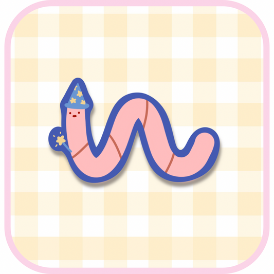worm wizard sticker