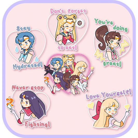 positivity sailor moon stickers