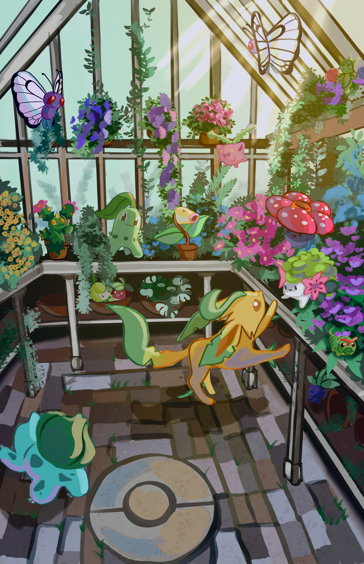 green house print