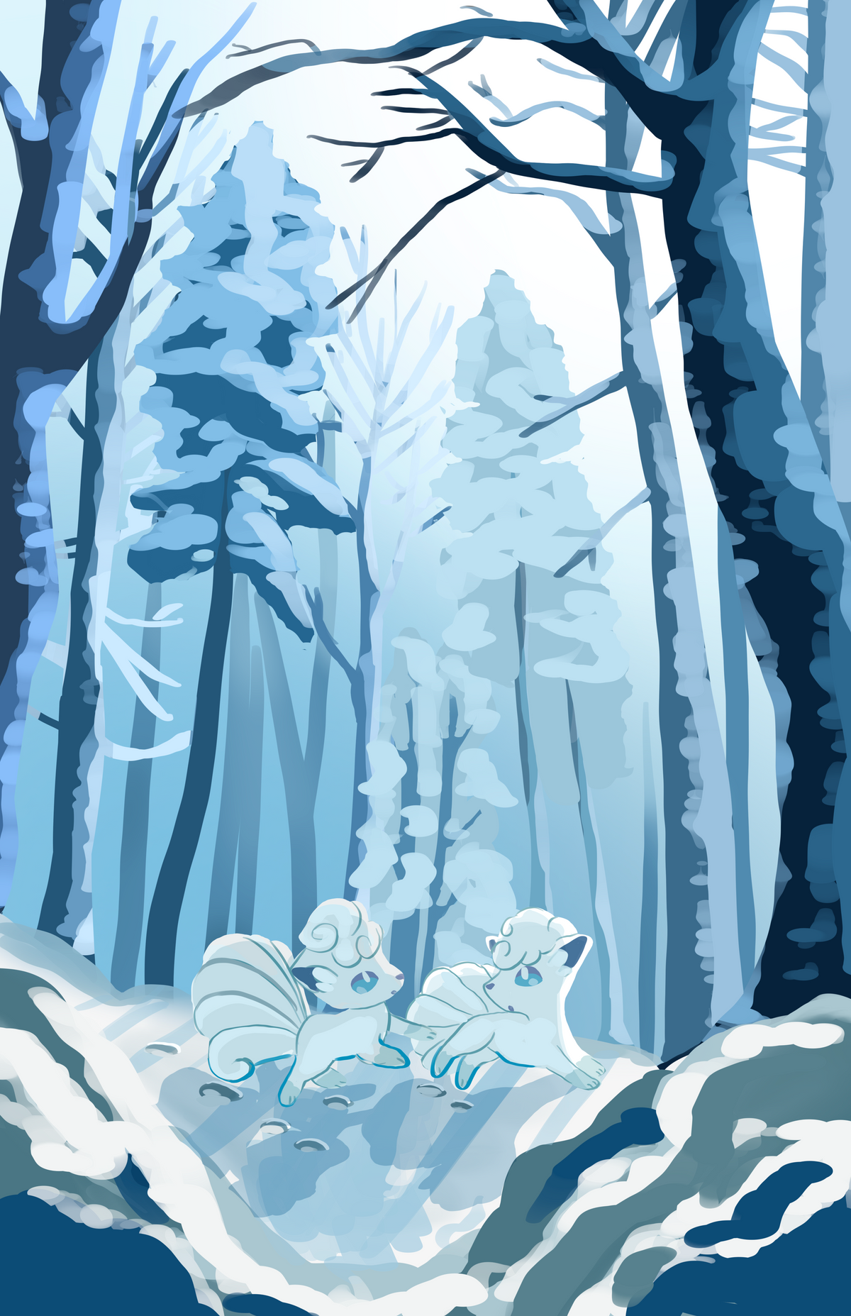 alolan vulpix print