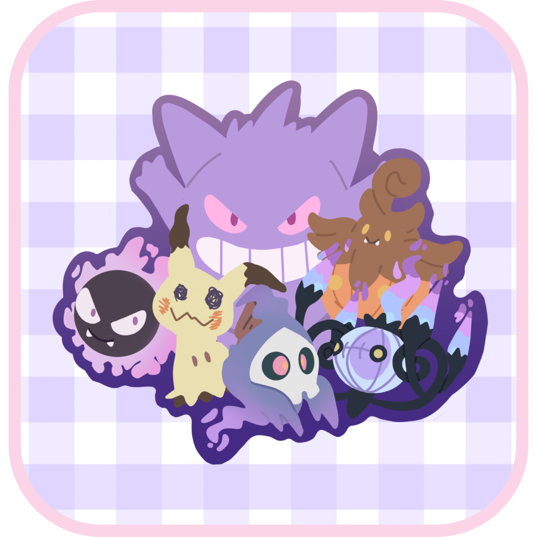 ghost type pokemon sticker