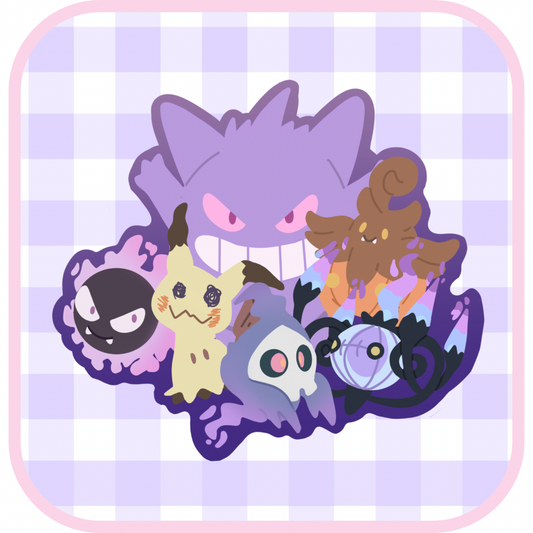 ghost type pokemon sticker