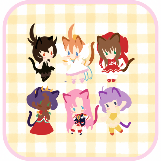 magical girl keychains