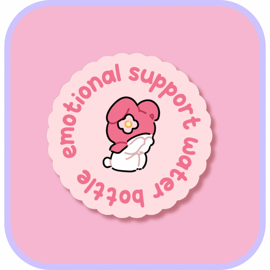 emotional support water bottle sticker