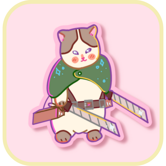 attack on kitten sticker