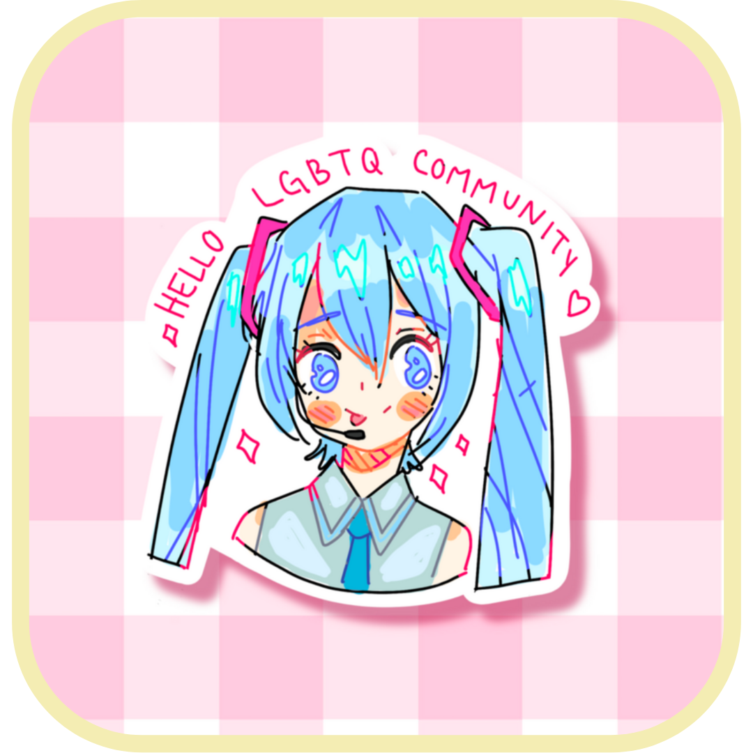 hatsune miku lgbtq sticker