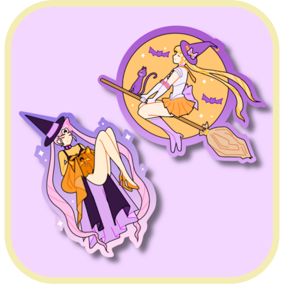 sailor moon halloween stickers